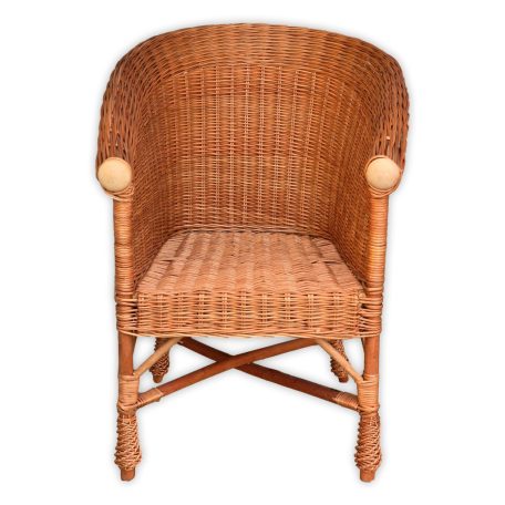 Wicker rattan armchair