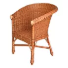 Wicker rattan armchair