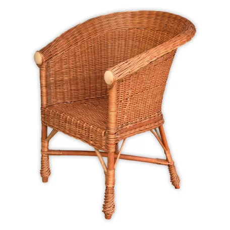 Wicker rattan armchair