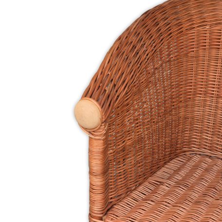 Wicker rattan armchair