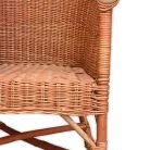 Wicker rattan armchair