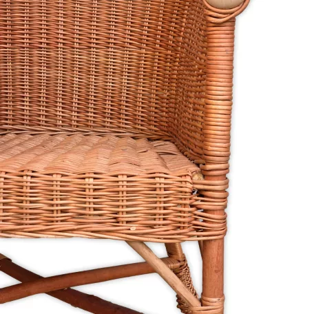 Wicker rattan armchair