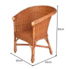 Wicker rattan armchair