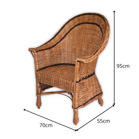 Fonott vessző fotel 