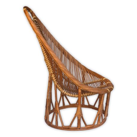Rattan kagylófotel