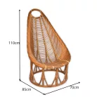 Rattan kagylófotel