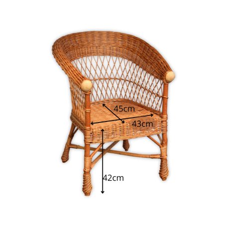 Fonott rattan fotel