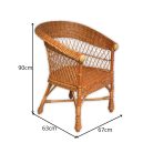 Fonott rattan fotel