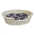 White dog and cat bed available in multiple sizes.