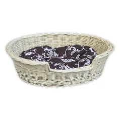 White dog and cat bed available in multiple sizes.