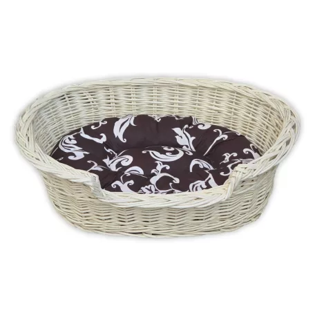White dog and cat bed available in multiple sizes.