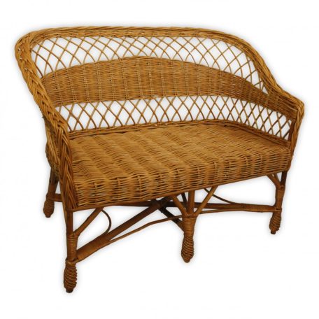 Two person wicker armchair