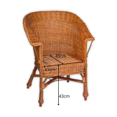 Fonott vessző fotel