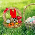 Húsvéti nyuszi asztal dísz