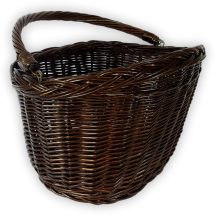 Brown bicycle basket 40x30x23/28cm