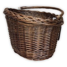 Barna kerékpár kosár 40x30x23/28cm