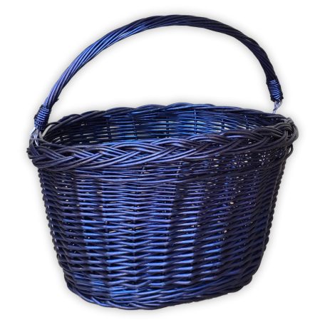 Kék kerékpár kosár 40x30x23/28cm