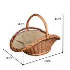 Kandalló kosár béléssel 70x45x28(48)cm