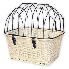 Fehér Cica-kutya szállító kerékpárra S 