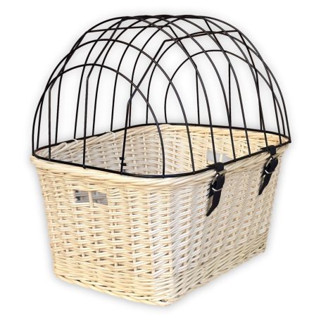 Fehér Cica-kutya szállító kerékpárra S 