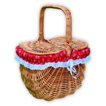 Picnic basket with lining 30x25x25/45cm