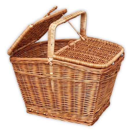 Quadratische Picknickkorb in verschiedenen Größen.