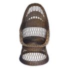 Fonott vessző fotel barna