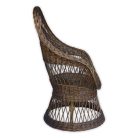 Fonott vessző fotel barna