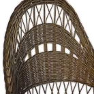Fonott vessző fotel barna