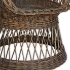 Fonott vessző fotel barna