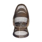 Fonott vessző fotel barna