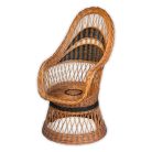Woven wicker armchair smaller 