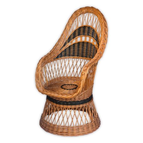 Woven wicker armchair smaller 
