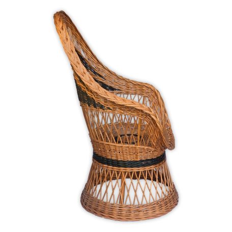 Woven wicker armchair smaller 