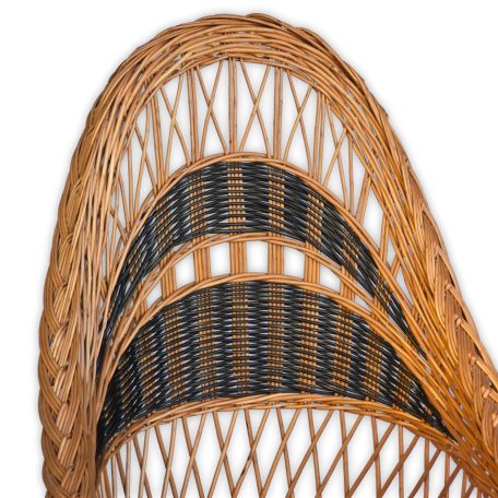 Woven wicker armchair smaller 