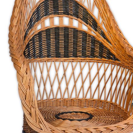 Woven wicker armchair smaller 