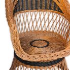 Woven wicker armchair smaller 