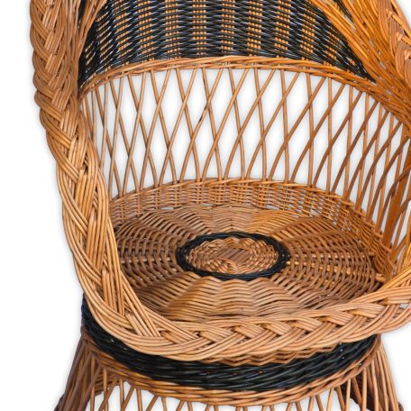 Woven wicker armchair smaller 