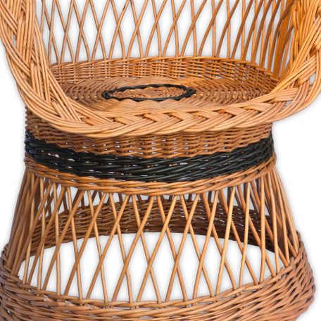 Woven wicker armchair smaller 