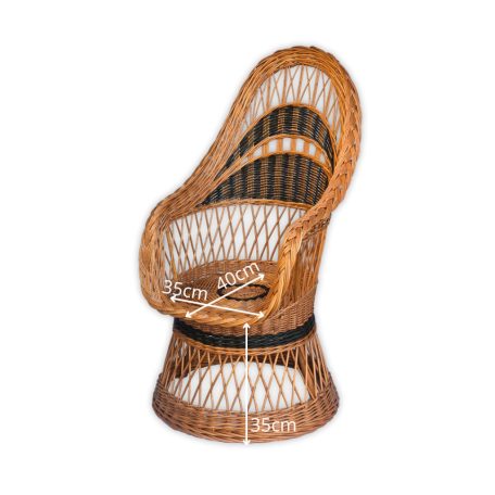 Woven wicker armchair smaller 