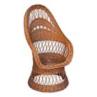 Woven wicker armchair smaller 