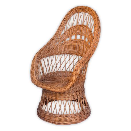 Woven wicker armchair smaller 