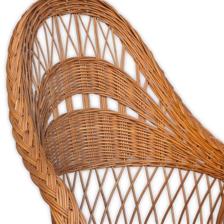 Woven wicker armchair smaller 