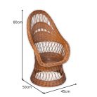 Woven wicker armchair smaller 