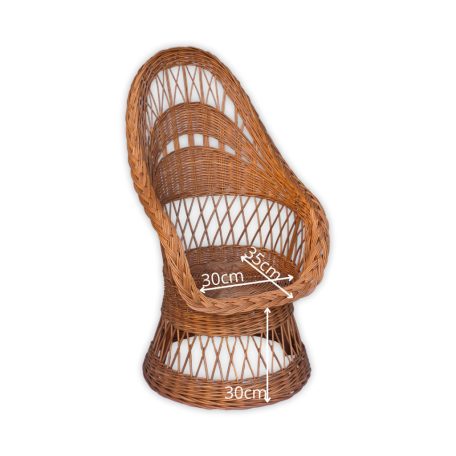 Woven wicker armchair smaller 