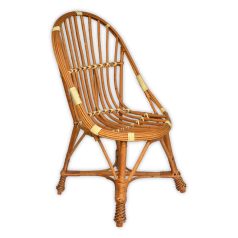 Wicker rattan armchair