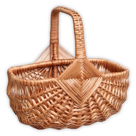 Gyerek kiskosár (natúr, fehér)