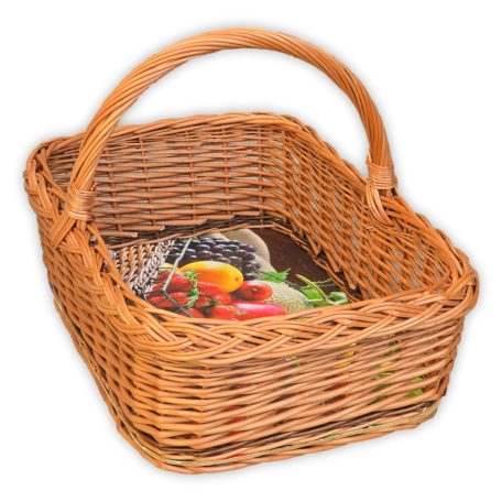Angular basket with high handle 53x37x17(36)cm