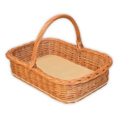 Angular basket with high handle 50x35x11(32)cm