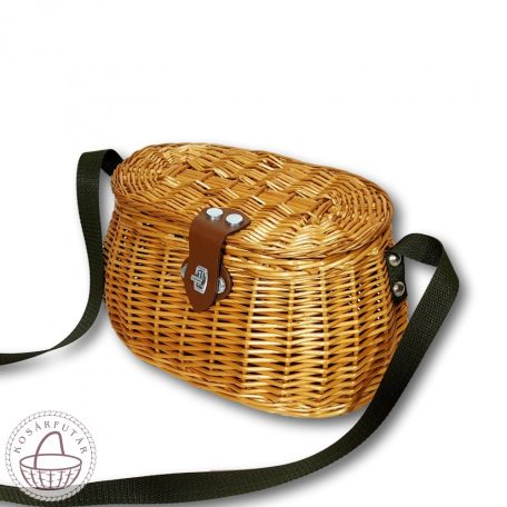 Gombász kosár vállpánttal,zárható csattal (35cm)